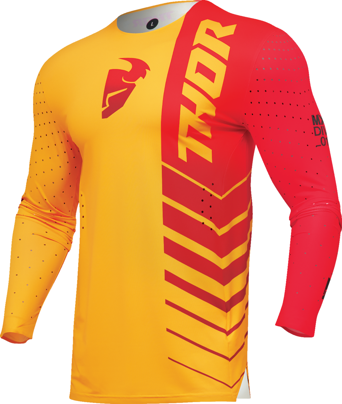 THOR Prime Analog Jersey - Lemon/Red - Large 2910-7679