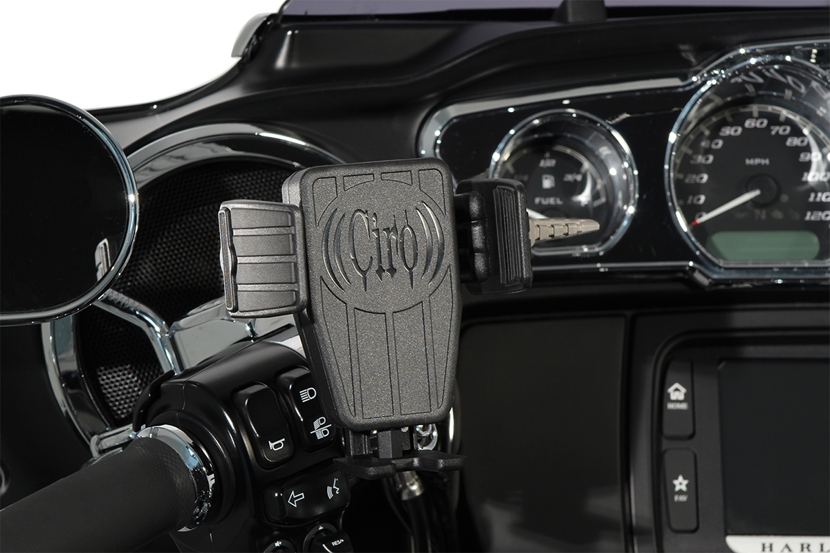 Soporte para teléfono con carga inalámbrica CIRO - Montaje en percha - Negro 52311 