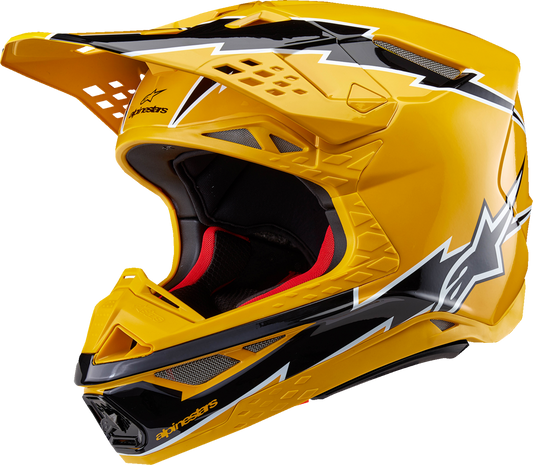 ALPINESTARS Supertech M10 Helmet - Ampress - MIPS® - Gloss Black/Yellow - XS 8300823-1414-XS