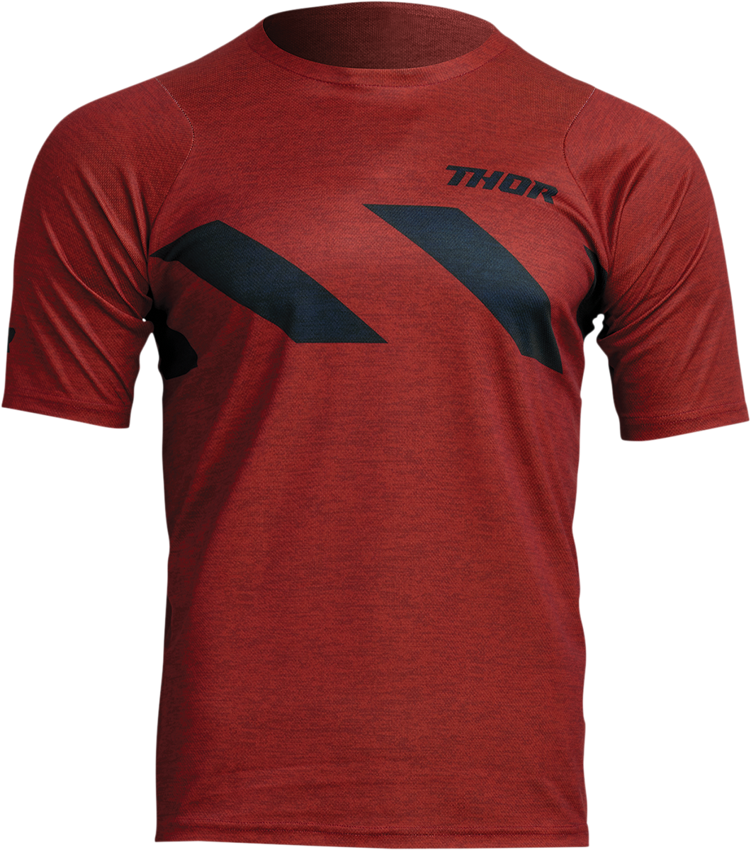 THOR Assist Hazard Jersey - Short-Sleeve - Heather Red/Black - XS 5020-0001