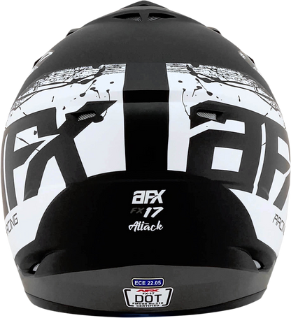 AFX FX-17Y Helmet - Attack - Matte Black/Silver - Small 0111-1399