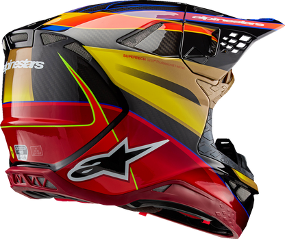 ALPINESTARS Supertech M10 Helmet - Era - MIPS® - Gloss Gold/Yellow/Rio Red - Large 8301223-5938-L