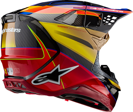 ALPINESTARS Supertech M10 Helmet - Era - MIPS® - Gloss Gold/Yellow/Rio Red - Small 8301223-5938-S