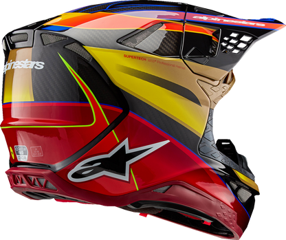 ALPINESTARS Supertech M10 Helmet - Era - MIPS® - Gloss Gold/Yellow/Rio Red - XL 8301223-5938-XL