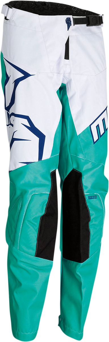 Pantalones clasificatorios para jóvenes MOOSE RACING - Menta/Blanco/Azul marino - 26 2903-1981 