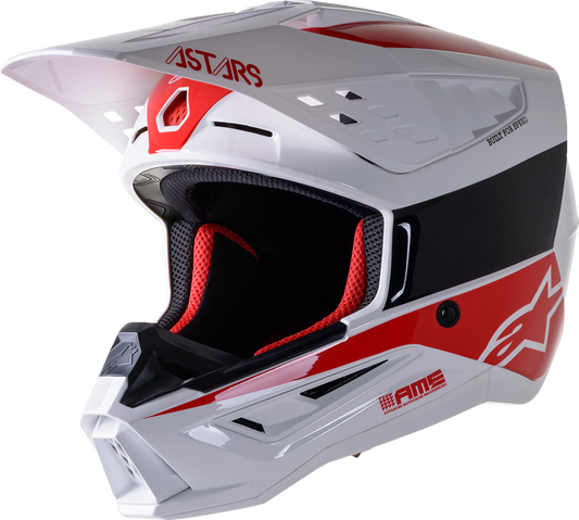 ALPINESTARS SM5 Helmet - Bond - White/Red - Small 8303522-2032-SM