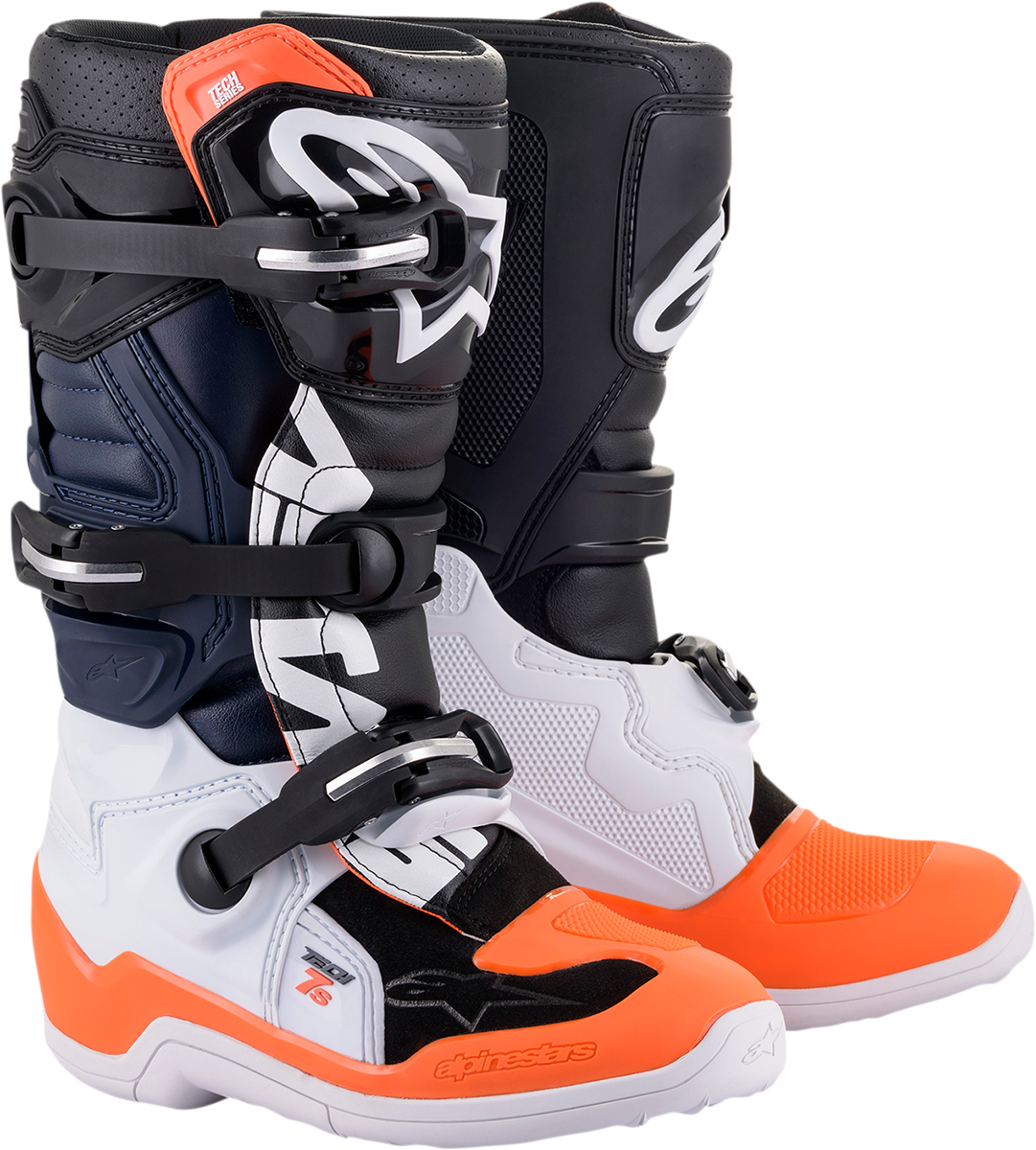 Botas ALPINESTARS Tech 7S - Negro/Naranja/Blanco - US 5 2015017-1241-5 