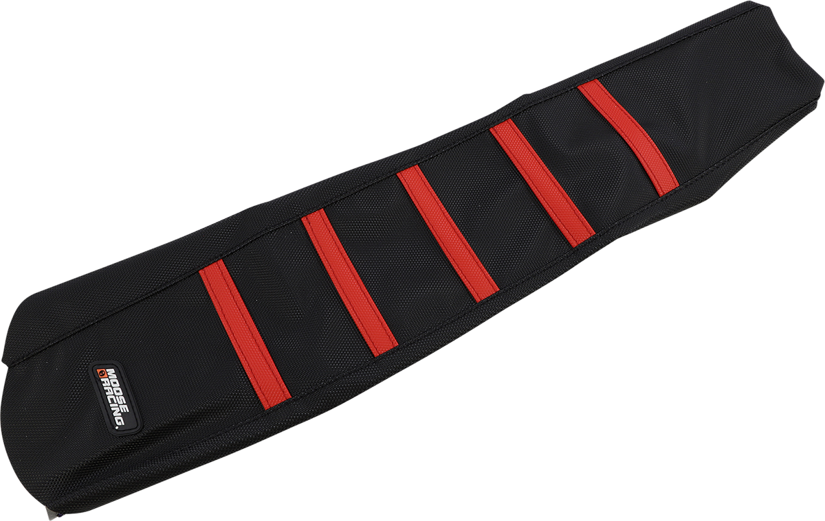 MOOSE RACING Ribbed Seat Cover - Black Cover/Red Ribs - Honda CRF250 2022 /CRF450R 2021-2022 45021-331