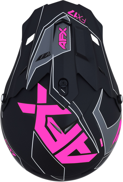 AFX FX-17 Helmet - Aced - Matte Black/Pink - Small 0110-6510