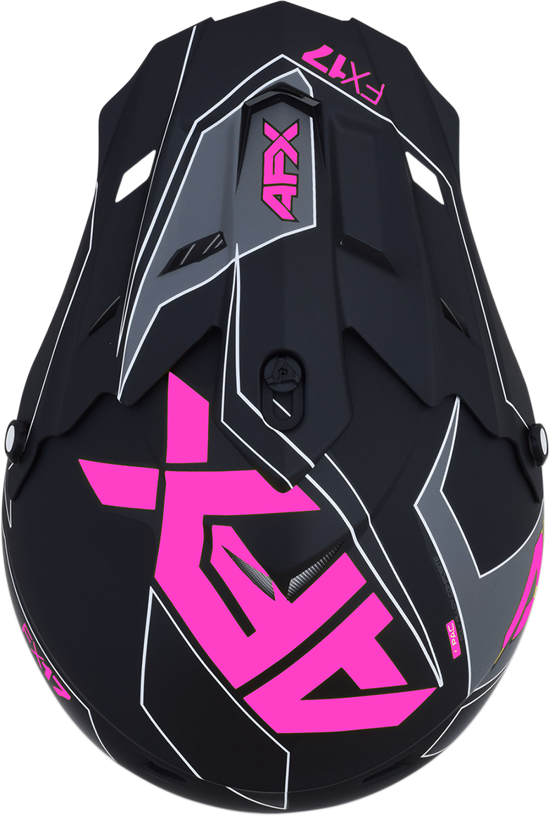 AFX FX-17 Helmet - Aced - Matte Black/Pink - XS 0110-6509