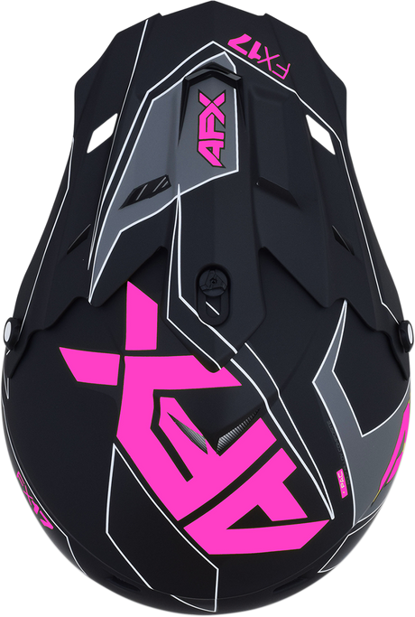 AFX FX-17 Helmet - Aced - Matte Black/Pink - Medium 0110-6511