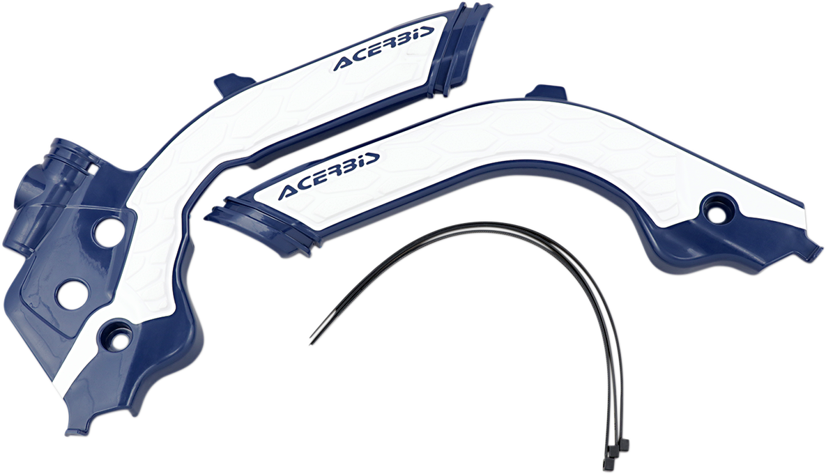 ACERBIS X-Grip Frame Guards - Blue/White 2733451006