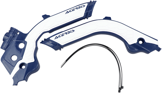 ACERBIS X-Grip Frame Guards - Blue/White 2733451006