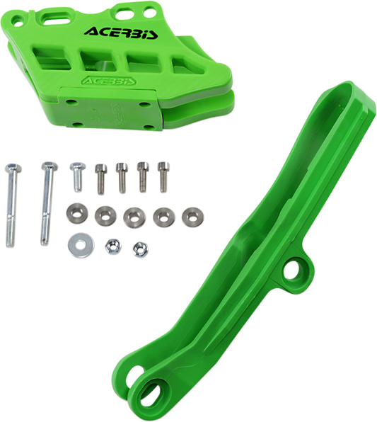 Kit deslizante y guía de cadena ACERBIS 2.0 - Kawasaki - Verde 2734950006