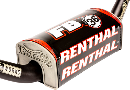 Protector de manillar RENTHAL - Fatbar36™ - Negro/Blanco/Rojo P335 
