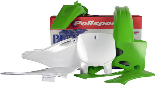 POLISPORT Body Kit - Complete OEM Green/White KX 125/250 1999-2002 90089