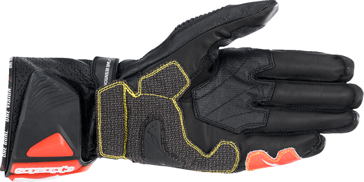 Guantes ALPINESTARS GP Tech V2 S - Negro/Rojo fluo brillante - 2XL 3556422-1231-2X