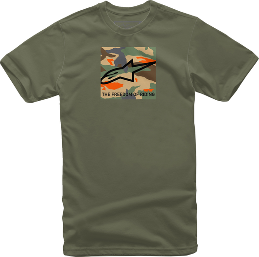 Camiseta ALPINESTARS Free Camo - Militar - Grande 1232-72220-690L 