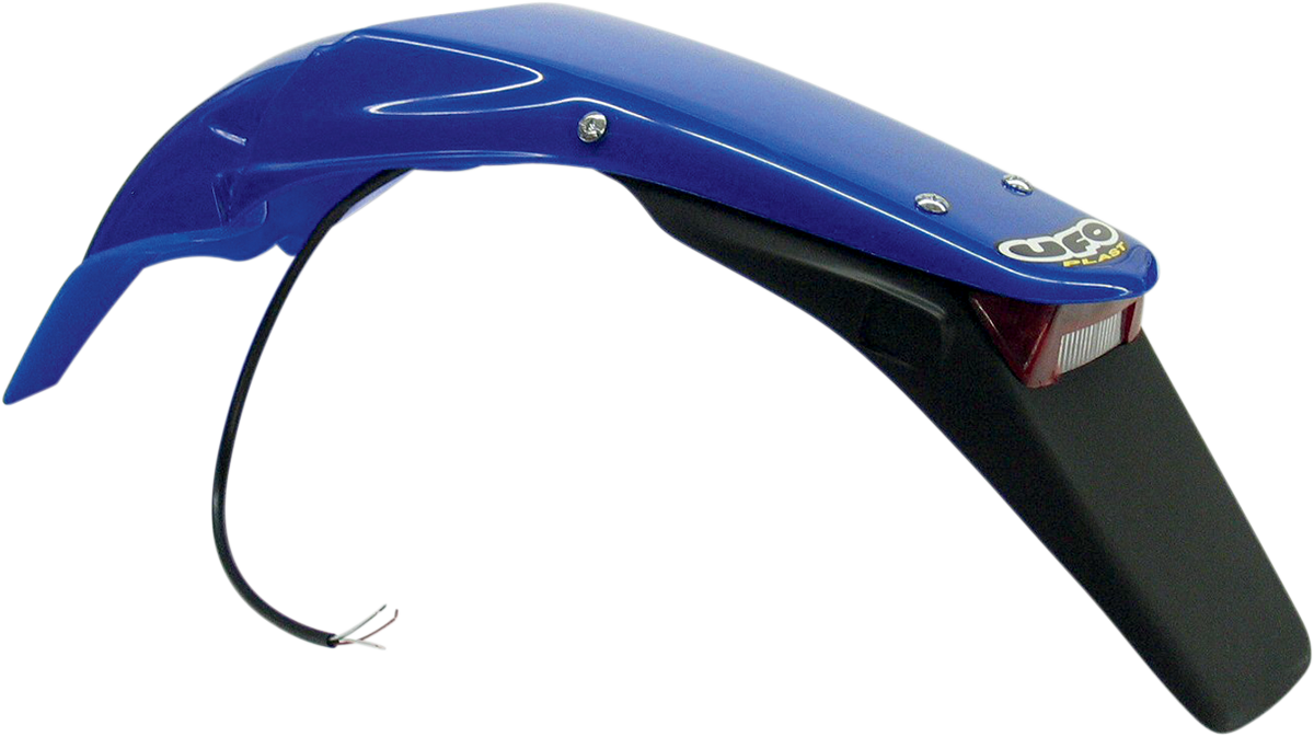UFO Enduro Rear Fender with 21/5W Light - Reflex Blue YA03868-089