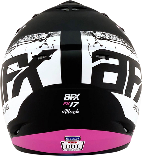 AFX FX-17 Helmet - Attack - Matte Black/Fuchsia - XS 0110-7166