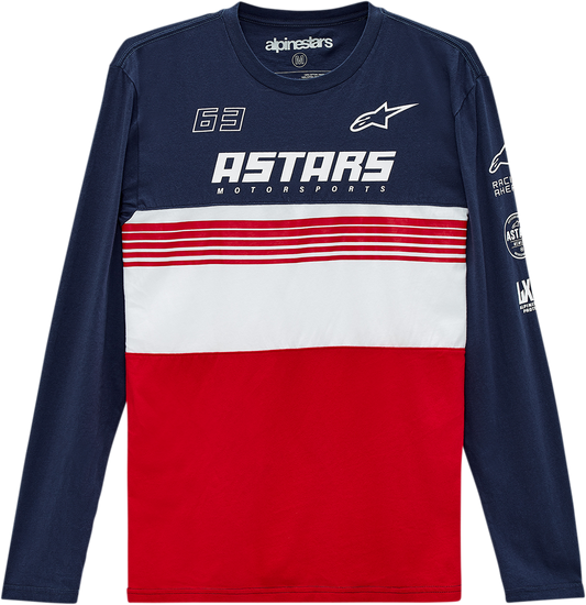 ALPINESTARS Turbo Long-Sleeve T-Shirt - Navy/Red - 2XL 12137111170302X