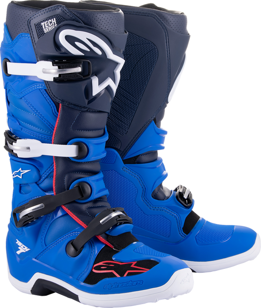 ALPINESTARS Tech 7 Boots - Blue/Red/Navy - US 7 2012014-7058-7