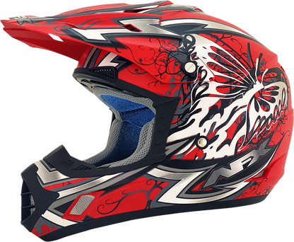 AFX FX-17 Helmet - Butterfly - Matte Ferrari Red - Medium 0110-7118