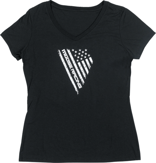 MOOSE RACING Women's Salute T-Shirt - Black - XL 3031-4169