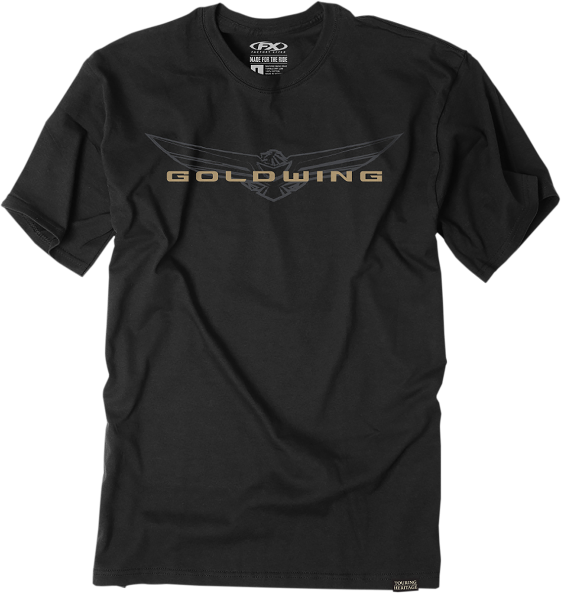 FACTORY EFFEX Goldwing Sketched T-Shirt- Black - Large 25-87814