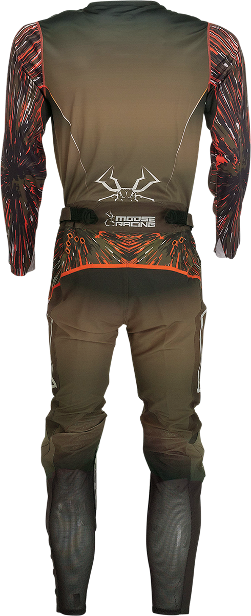 MOOSE RACING Agroid Jersey - Olive/Orange - Small 2910-6982