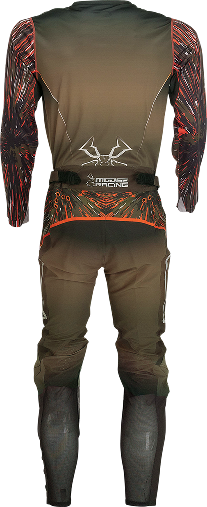 MOOSE RACING Agroid Jersey - Olive/Orange - Small 2910-6982