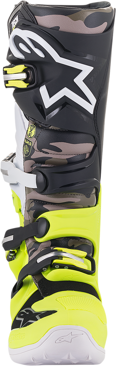 ALPINESTARS Limited Edition AMS Tech 7 Boots - Black/Yellow/White - US 8 2012014-158-8