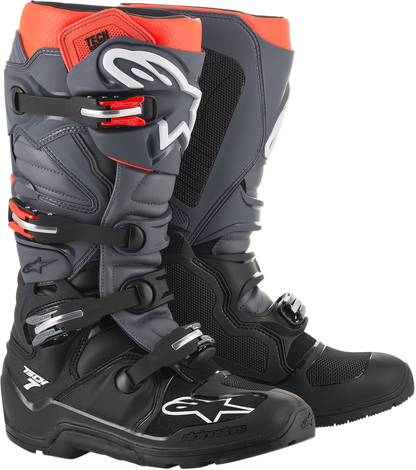 Botas de enduro ALPINESTARS Tech 7 - Negro/Gris - US 12 2012114113312