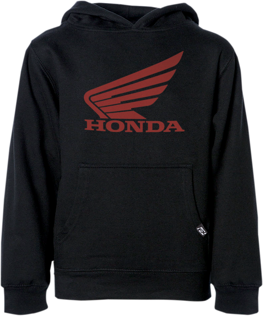 FACTORY EFFEX Youth Honda Wing Pullover Hoodie - Black - Small 25-88340
