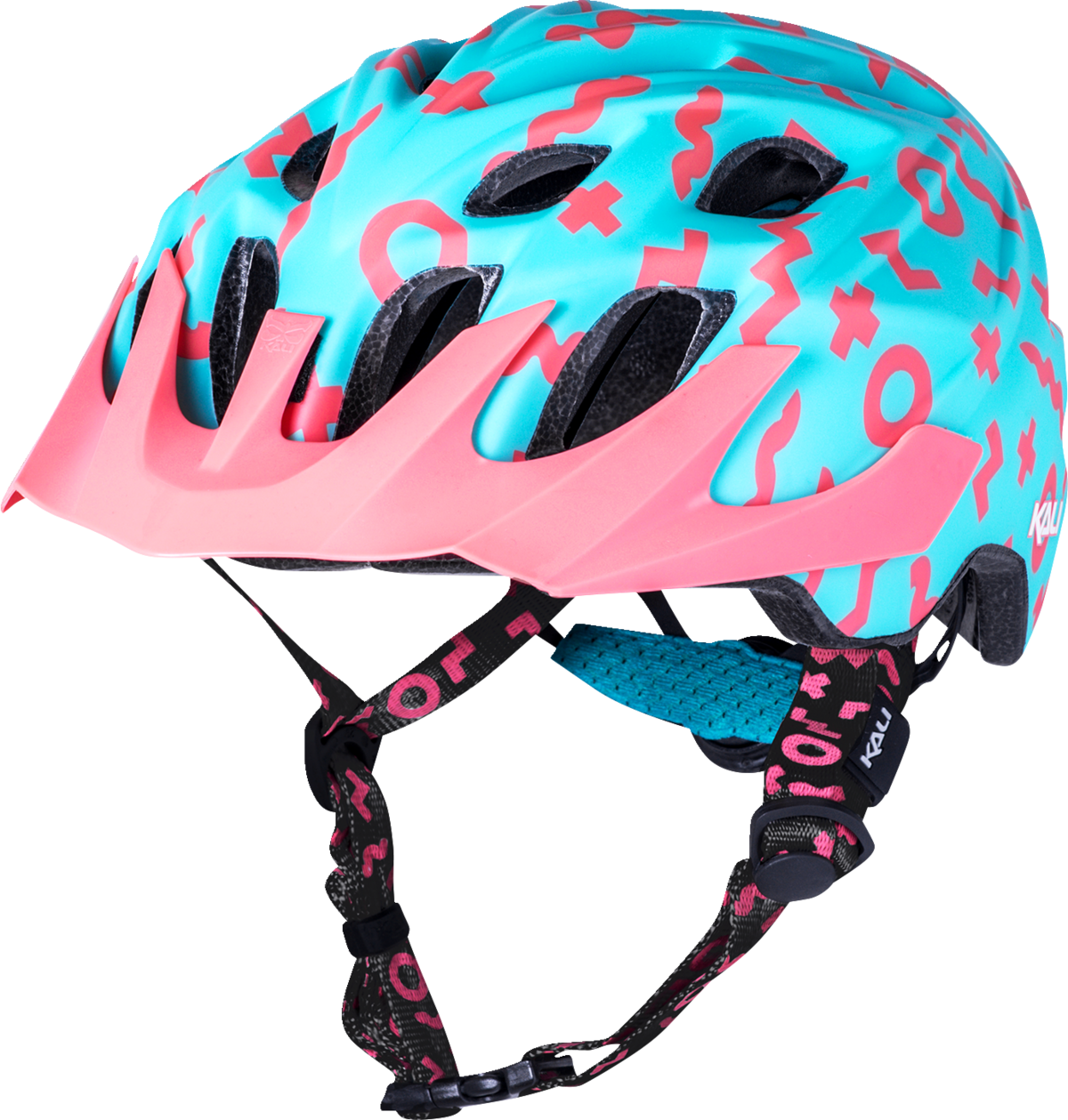 Casco KALI Youth Chakra Plus - Zwiggles - Espuma de mar mate/Salmón 221421212 