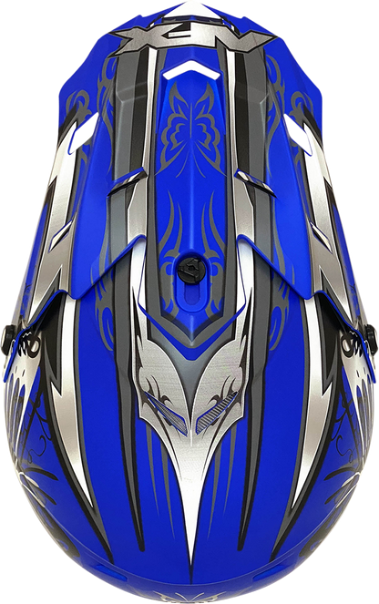 AFX FX-17Y Helmet - Butterfly - Matte Blue - Large 0111-1389