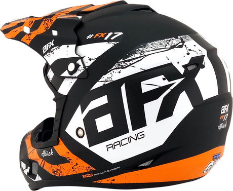 AFX FX-17 Helmet - Attack - Matte Black/Orange - Medium 0110-7156