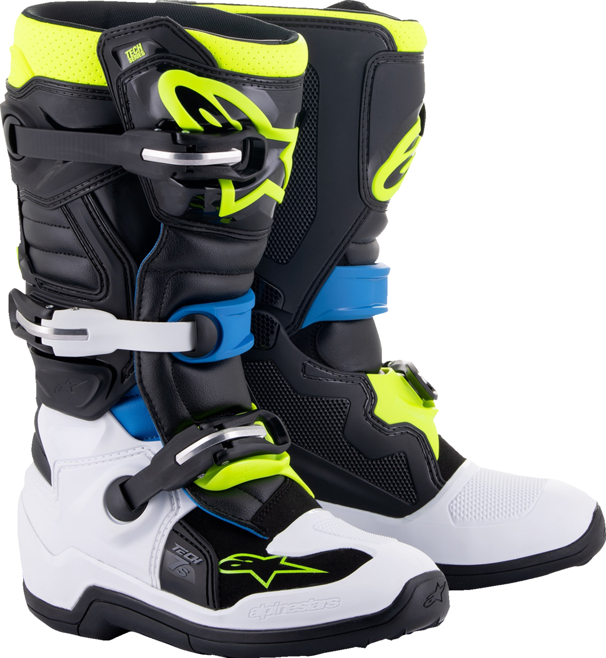 Botas ALPINESTARS Tech 7S - Negro/Azul/Amarillo - US 4 2015017-1795-4