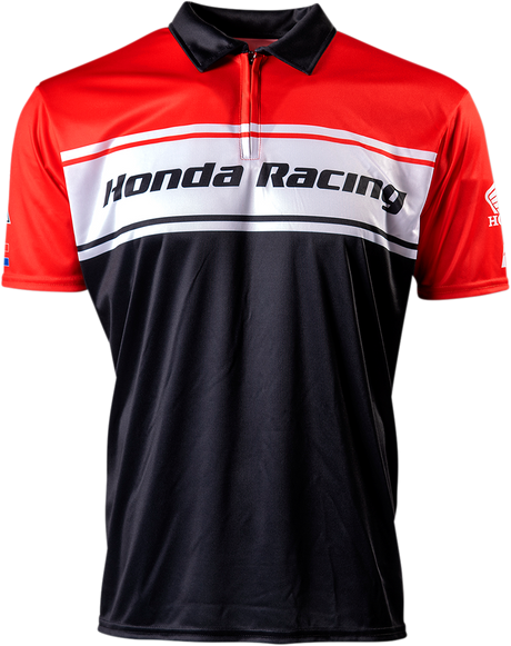 FACTORY EFFEX Honda Team Pit Shirt - Red/Black - Large 23-85304