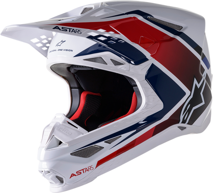 ALPINESTARS Supertech M10 Helmet - Meta 2 - MIPS® - White/Red/Blue - Medium 8300422-2378-MD