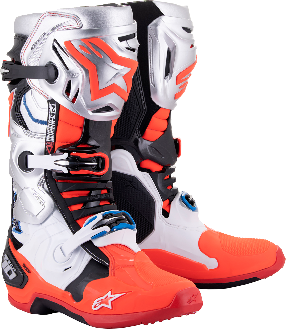 ALPINESTARS Limited Edition Vision Tech 10 Boots - Black/White/Silver/Red - US 10 2010020-1283-10