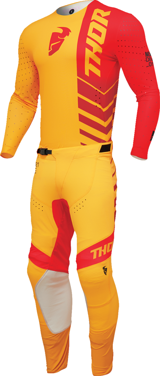 THOR Prime Analog Jersey - Lemon/Red - Large 2910-7679