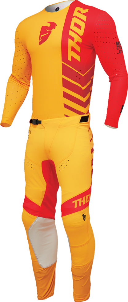 THOR Prime Analog Jersey - Lemon/Red - Large 2910-7679