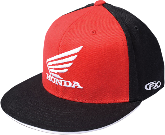 FACTORY EFFEX Gorra Honda Wing Flexfit® - Rojo/Negro - Pequeño/Mediano 15-88344 