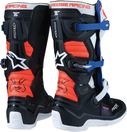 MOOSE RACING Youth Tech 7S Boots - Black/White/Red/Blue - US 8 0215024-1297-8