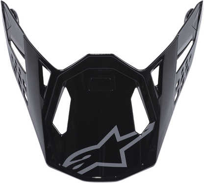 Visera ALPINESTARS Supertech M8 - Radio - Blanco/Negro/Gris medio brillante 8981151-1180 