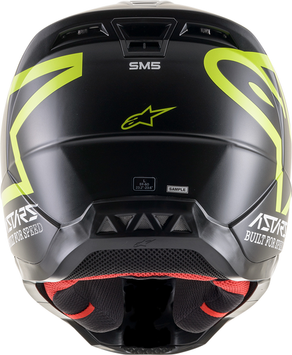 Casco ALPINESTARS SM5 - Brújula - Negro mate/Amarillo fluo - Grande 8303321-1559-LG