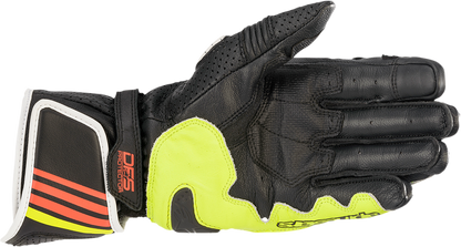 Guantes ALPINESTARS GP Plus R v2 - Gris metalizado/Negro/Amarillo fluo/Rojo fluo - Grande 3556520-9135-L 