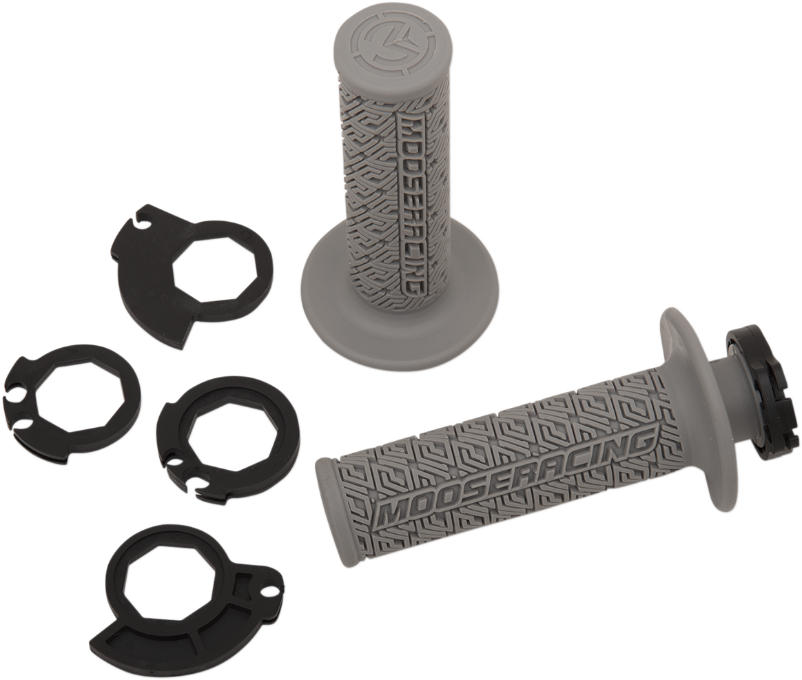 MOOSE RACING Grips - Lock-On - Gray/Silver B36MRG-S