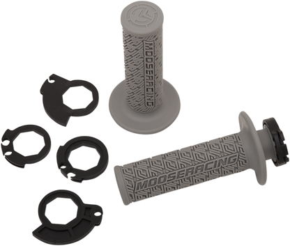 MOOSE RACING Grips - Lock-On - Gray/Silver B36MRG-S